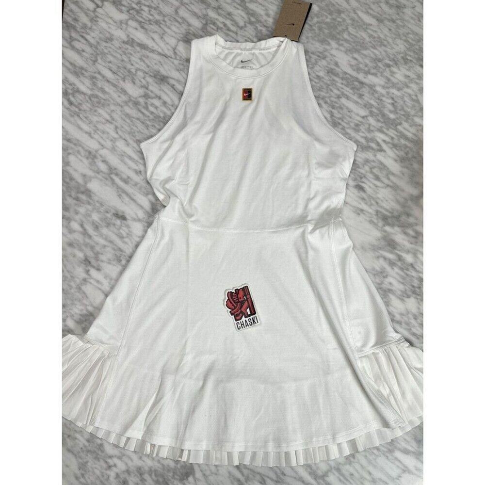 Nike Dri-Fit Slam Dress Tennis Wimbledon Women's Large NEW FZ6746-100 NEW